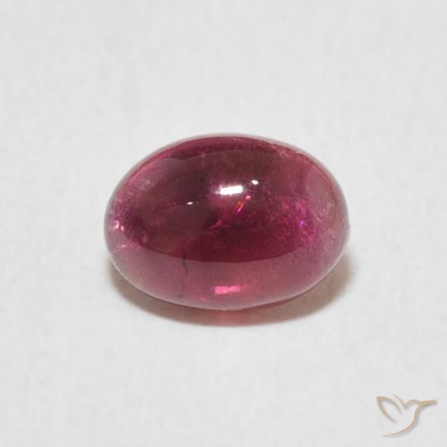0.76ct 자연스러운 딥 마젠타 전기석, 타원형, 투명한