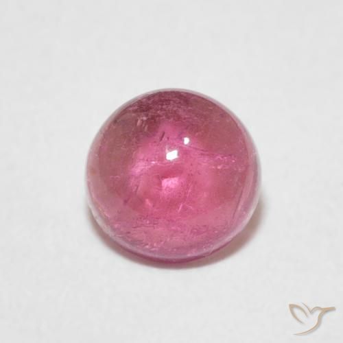 0.90ct 자연스러운 미디엄 핑크 전기석, 둥근, 투명한