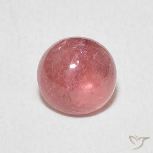 0.94ct 자연스러운 딥 오렌지 핑크 전기석, 둥근, 투명한