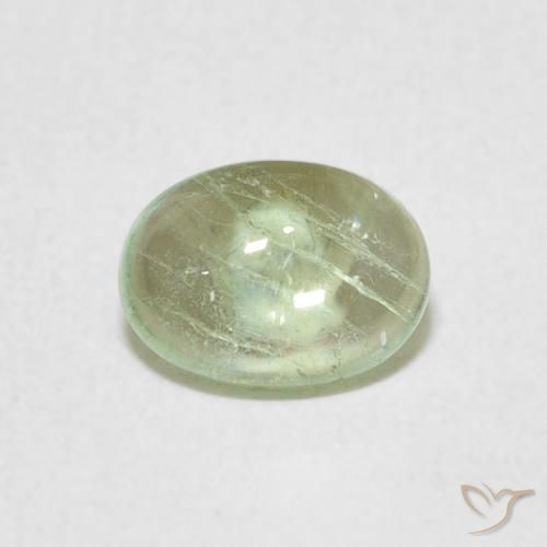 1.06ct 자연스러운 옅은 황록색 전기석, 타원형, 투명한