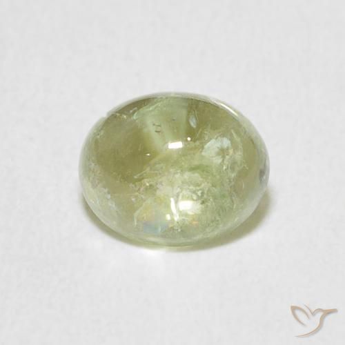 1.23ct 자연스러운 연한 초록색 전기석, 타원형, 투명한