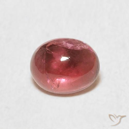 0.92ct 자연스러운 미디엄 핑크 전기석, 타원형, 투명한
