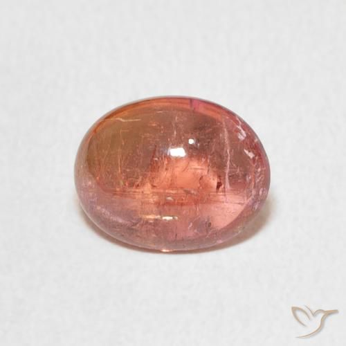 1.90ct 자연스러운 오렌지빛 핑크 전기석, 타원형, 투명한