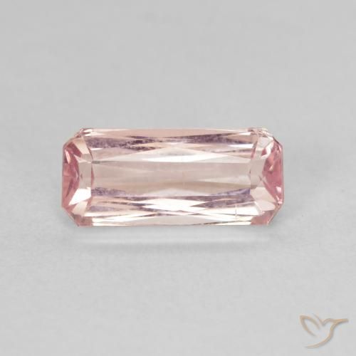 1.88ct 자연스러운 미디엄 핑크 전기석, 에메랄드 컷, VVS-VS