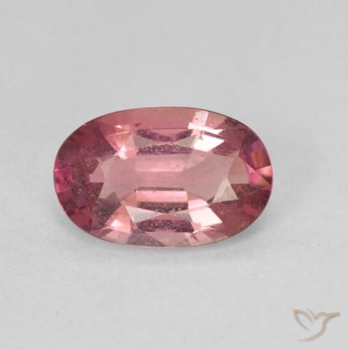 1.48ct 자연스러운 인텐스 핑크 전기석, 타원형, VVS-VS