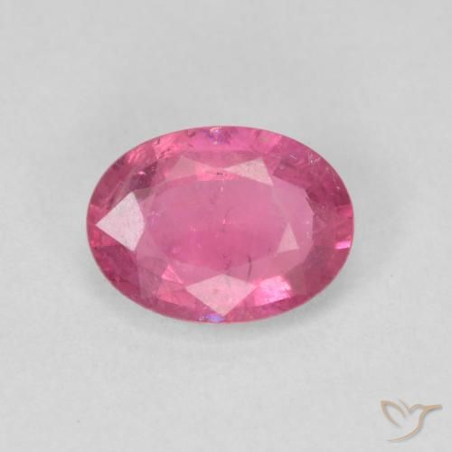 1.48ct 자연스러운 핫 핑크 전기석, 타원형, VS