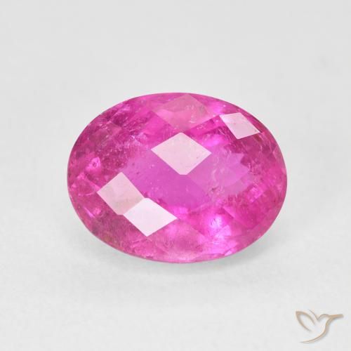 3.20ct 자연스러운 핫 핑크 전기석, 타원형, VS