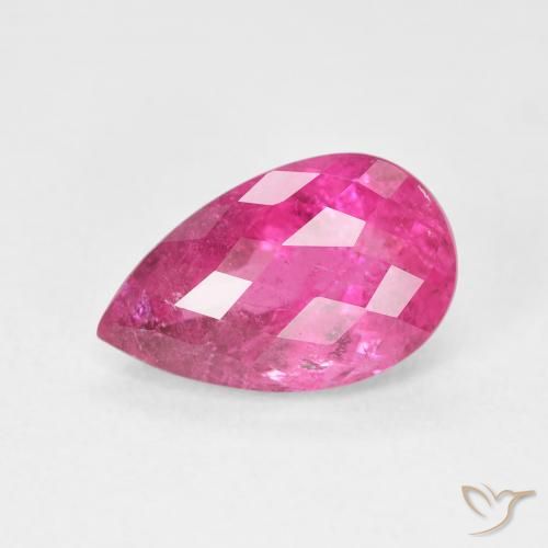 2.69ct 자연스러운 핫 핑크 전기석, 배 모양, VS