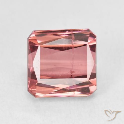 2.78ct 자연스러운 딥 핑크 전기석, 에메랄드 컷, SI
