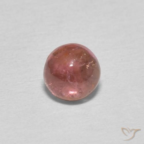 0.59ct 자연스러운 붉은빛이 도는 핑크 전기석, 둥근, 투명한