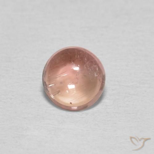 0.50ct 자연스러운 새먼 핑크 전기석, 둥근, 투명한