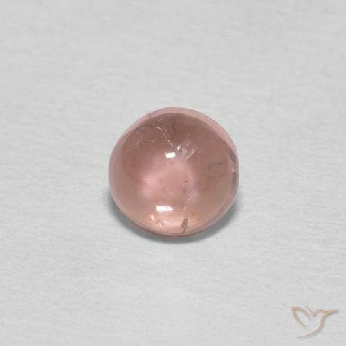 0.47ct 자연스러운 미디엄 핑크 전기석, 둥근, 투명한