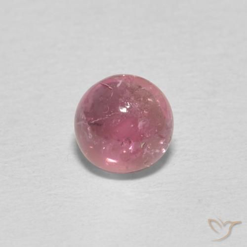 0.51ct 자연스러운 미디엄 마젠타 전기석, 둥근, 투명한