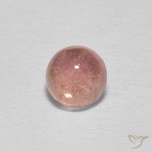 0.64ct 자연스러운 미디엄 핑크 전기석, 둥근, 투명한