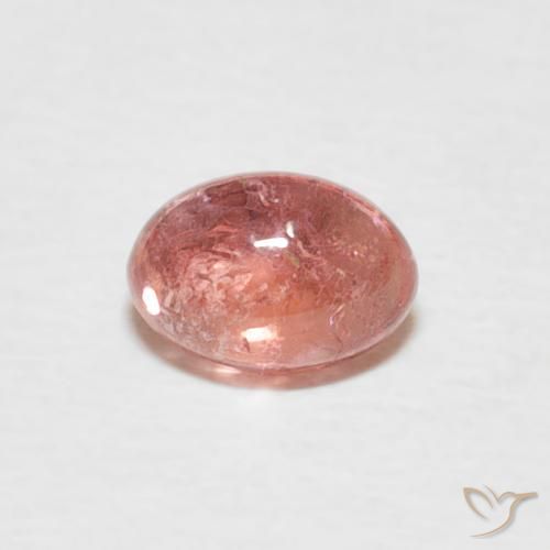 0.62ct 자연스러운 인디언 레드 전기석, 타원형, 투명한