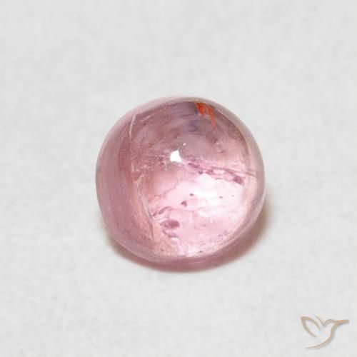 0.61ct 자연스러운 미디엄 핑크 전기석, 둥근, 투명한