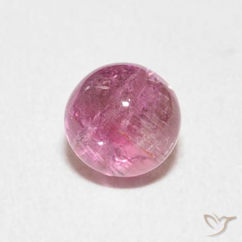 0.77ct 자연스러운 핫 핑크 전기석, 둥근, 투명한