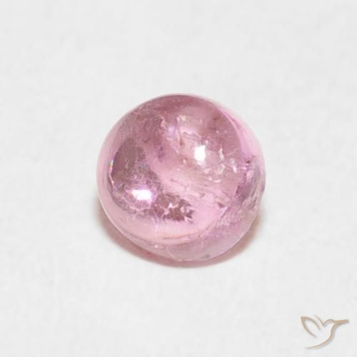0.37ct 자연스러운 라이트 핑크 전기석, 둥근, 투명한