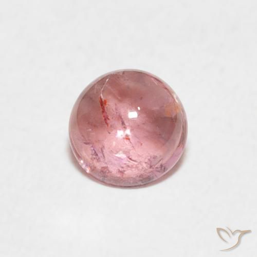 0.45ct 자연스러운 풍선껌 핑크 톤 전기석, 둥근, 투명한