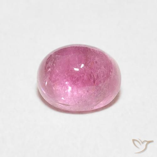 0.84ct 자연스러운 핫 핑크 전기석, 타원형, 투명한