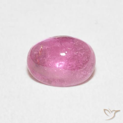 0.68ct 자연스러운 핫 핑크 전기석, 타원형, 투명한