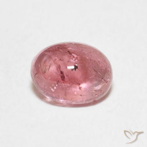 0.80ct 자연스러운 풍선껌 핑크 전기석, 타원형, 투명한