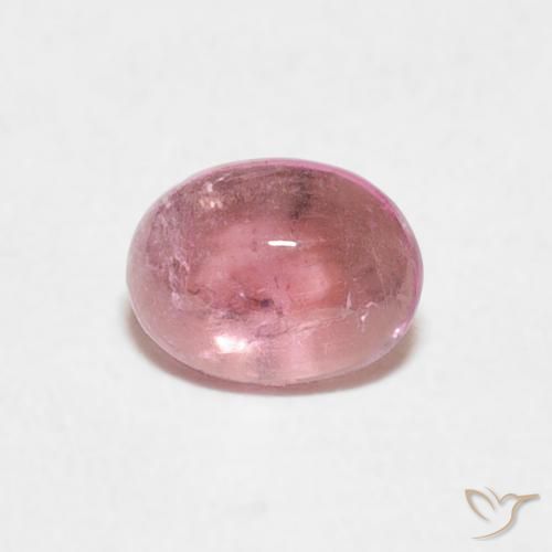 0.65ct 자연스러운 풍선껌 핑크 전기석, 타원형, 투명한