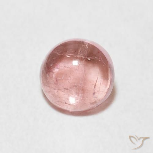 0.63ct 자연스러운 라이트 핑크 전기석, 둥근, 투명한
