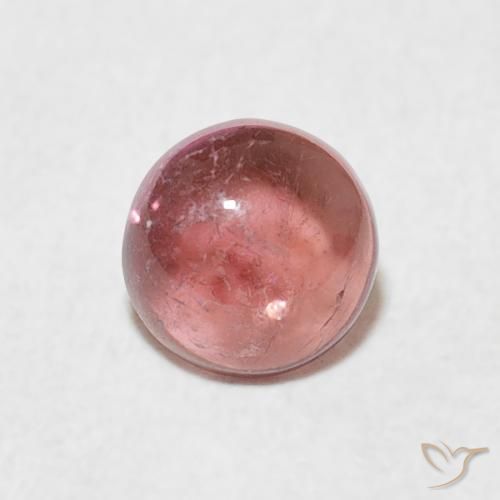 0.61ct 자연스러운 라이트 캔디 애플 레드 전기석, 둥근, 투명한