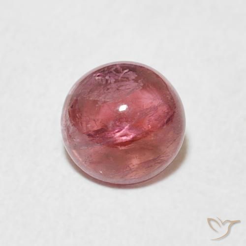 0.91ct 자연스러운 과일 펀치 레드 전기석, 둥근, 투명한