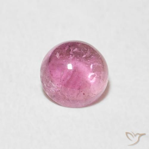 0.47ct 자연스러운 미디엄 핑크 전기석, 둥근, 투명한