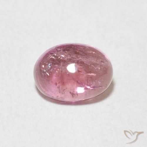 0.72ct 자연스러운 미디엄 핑크 전기석, 타원형, 투명한
