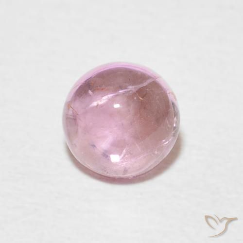 0.68ct 자연스러운 매우 밝은 분홍색 전기석, 둥근, 투명한