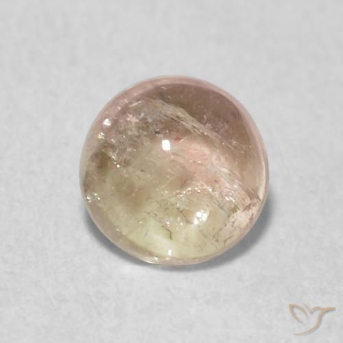 0.49ct 자연스러운 오렌지 핑크 전기석, 둥근, 투명한