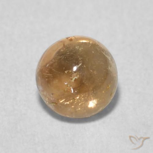 0.62ct 자연스러운 황금 복숭아 전기석, 둥근, 투명한