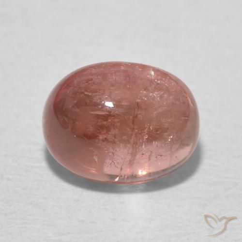 1.39ct 자연스러운 오렌지 핑크 전기석, 타원형, 투명한