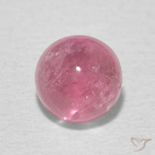 0.74ct 자연스러운 핫 핑크 전기석, 둥근, 투명한