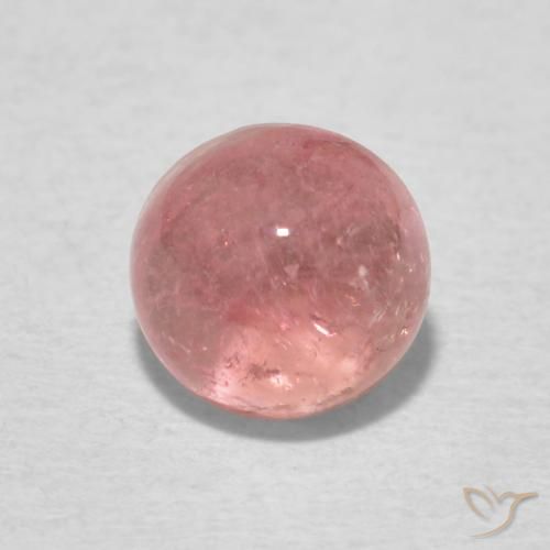 1.23ct 자연스러운 핑크 톤 전기석, 둥근, 투명한