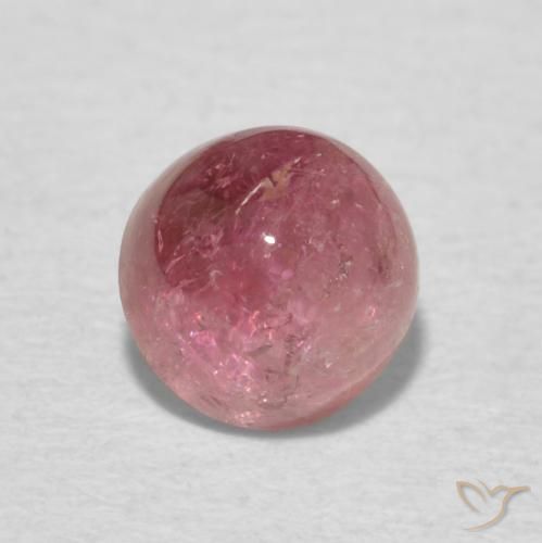 0.80ct 자연스러운 인텐스 핑크 전기석, 둥근, 투명한
