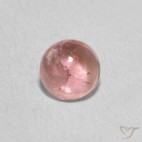 0.82ct 자연스러운 풍선껌 핑크 전기석, 둥근, 투명한