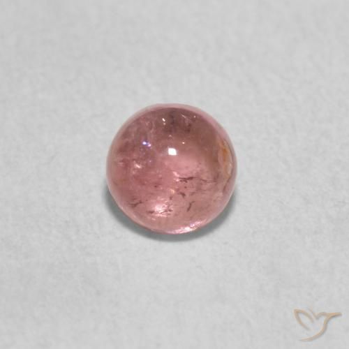 0.60ct 자연스러운 라이트 로즈 핑크 전기석, 둥근, 투명한