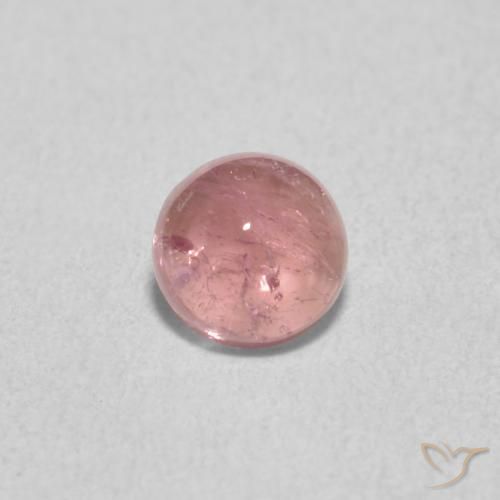 0.64ct 자연스러운 라이트 캔디 애플 레드 전기석, 둥근, 투명한