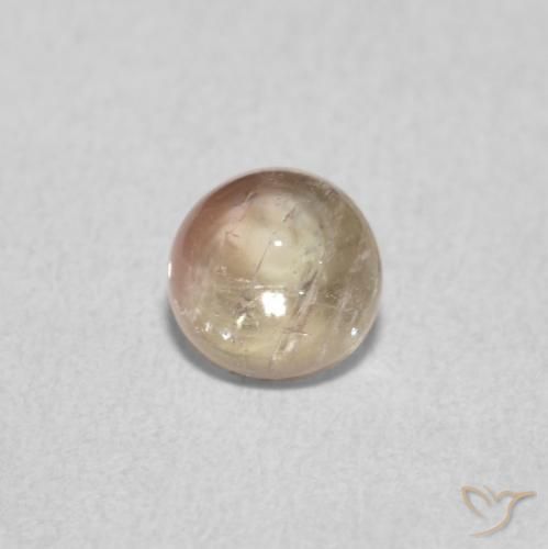 0.71ct 자연스러운 매우 밝은 주황색 전기석, 둥근, 투명한