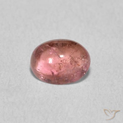 0.77ct 자연스러운 딥 핑크 전기석, 타원형, 투명한