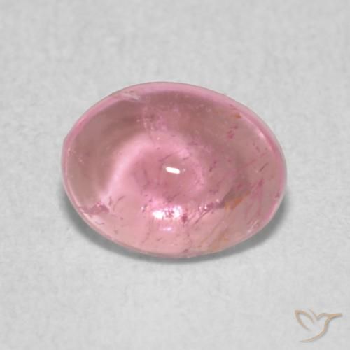 0.65ct 자연스러운 라이트 버블검 핑크 전기석, 타원형, 투명한