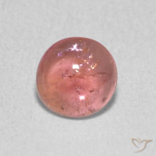 0.48ct 자연스러운 오렌지 핑크 전기석, 둥근, 투명한
