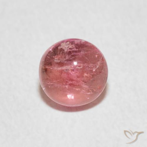 0.68ct 자연스러운 미디엄 핑크 전기석, 둥근, 투명한
