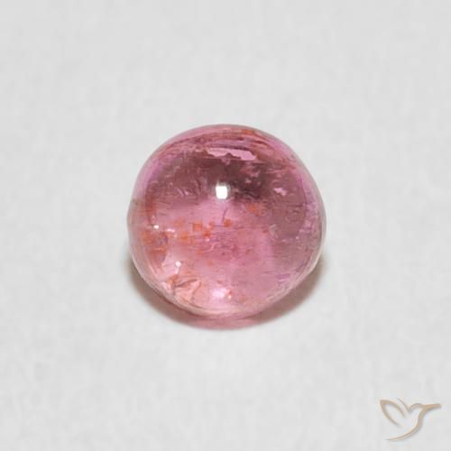 0.57ct 자연스러운 미디엄 핑크 전기석, 둥근, 투명한