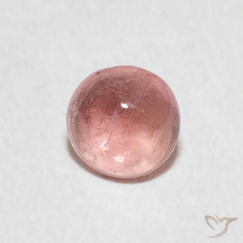 0.57ct 자연스러운 라이트 핑크 전기석, 둥근, 투명한