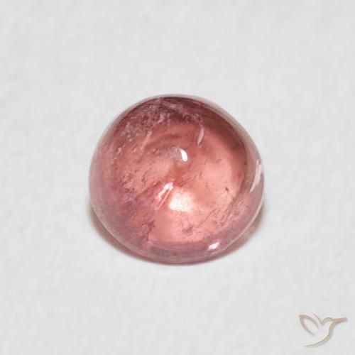0.72ct 자연스러운 오렌지 핑크 전기석, 둥근, 투명한